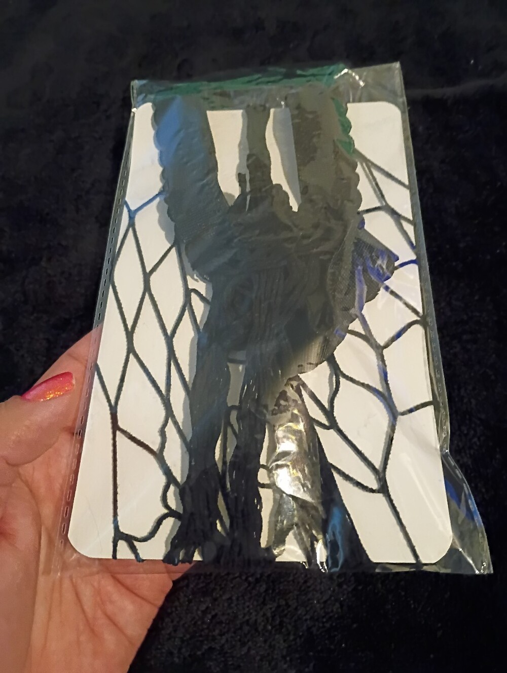 Black Fishnet String Stockings - Picture 3 of 3